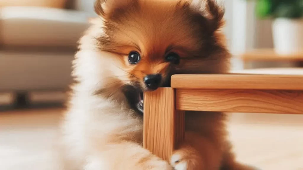 Spitz Alemão Parar de Morder Móveis